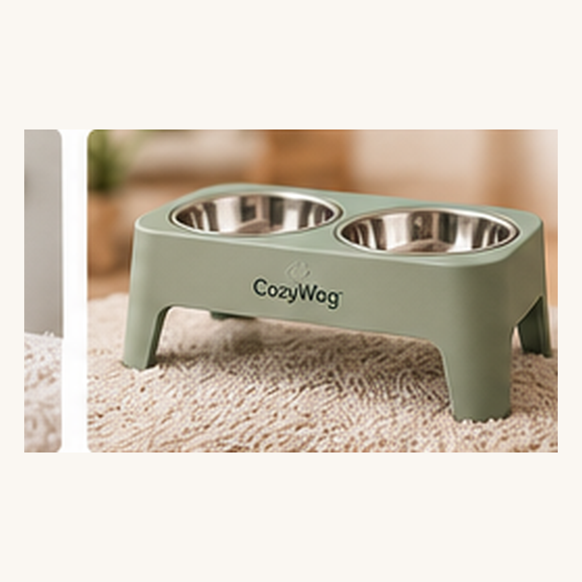 CozyWag elevated pet food bowl
