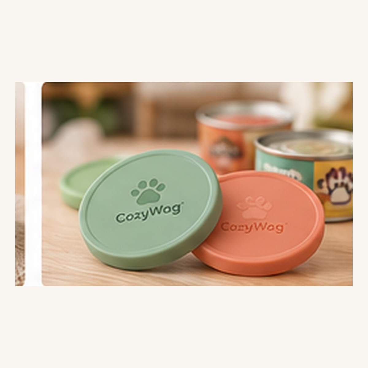 CozyWag silicone pet food can lids