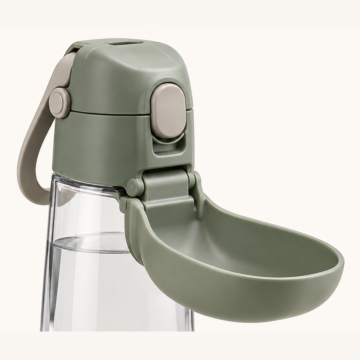 Close-up detail of CozyWag portable dog water bottle
